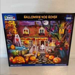 White Mountain Halloween Dog House jigsaw puzzle 1000 pieces🔴2/$25🔴